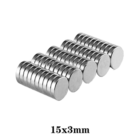 5/10/20/50/100pcs 15x3 Search Minor Magnet Dia 15mm x 3mm Bulk Small Round Magnetic 15x3mm Neodymium Disc Magnets 15*3 ► Photo 1/6