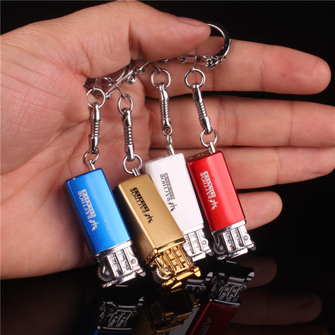 Mini Compact Keychain Lighter Jet Flint Lighter Butane Gas Inflated U Disk Free Fire Gasoline Lighter Metal Funny Toys No Gas ► Photo 1/5