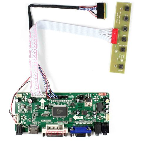 Yqwsyxl Control Board Monitor Kit for LP156WH4(TL)(N2)  LP156WH4-TLN2 HDMI+DVI+VGA LCD LED screen Controller Board Driver ► Photo 1/6