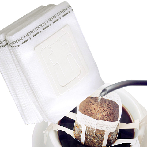 50-200 Pcs Portable Drip Coffee Powder Paper Filters Hanging Ear Drip Bag Filter ► Photo 1/6