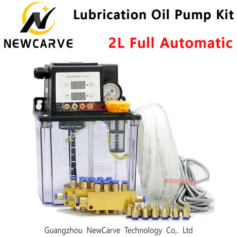 CNC Automatic Lubrication Oil Pump 2L Set Digital Electronic Timer Gear Pumps For Cnc Machine NEWCARVE ► Photo 1/6