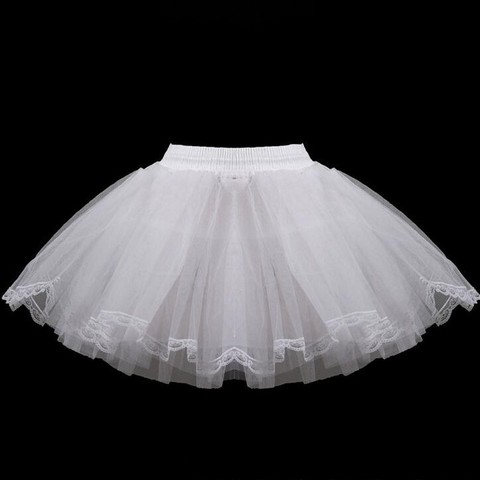 Petticoat Children 3 Layers Hoopless Short Petticoats Flower Girl Dress Crinoline for Wedding Little Girls/Kids/Child Underskirt ► Photo 1/6