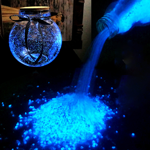 Luminous Aquarium Sand Glow In The Dark Sand Ornament Decorative Sand Fish Tank Decoration  Stone Sands Pink Gold Blue ► Photo 1/6