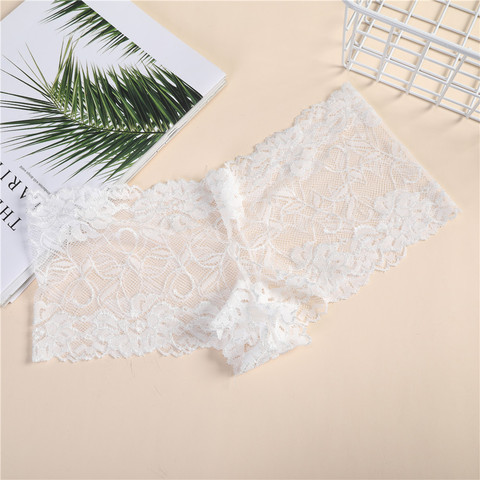 AIJOLEN Sexy White Flowers Hollow Underwear Lightweight Panties Oversize Panties Ladies Lace Boxer Shorts Underpants ► Photo 1/6