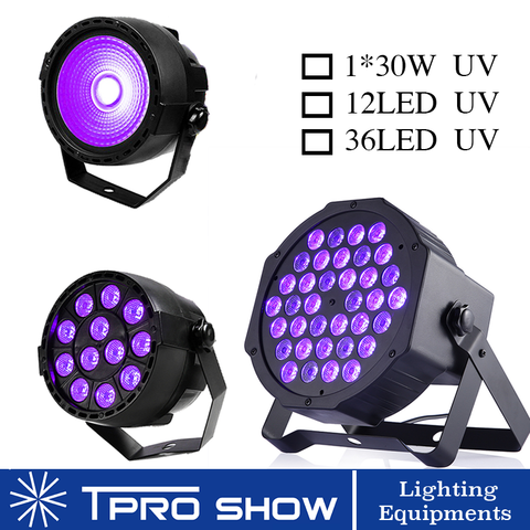 UV Disco Light Ultraviolet LED Strobe Dimming Mini Stage Lights Purple Lamp Projector DMX Blacklight for Small Party Pub DJ Club ► Photo 1/6