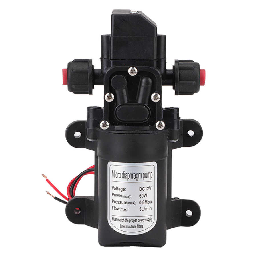 Electric Water Pump Black Micro High Pressure Diaphragm Sprayer Car Washer Tools 