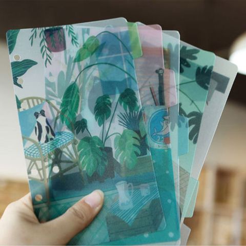 1Set Fresh Clear Style Diary Paper Planner Binders A5 A6 Loose Leaf Notebook Divider Index Separator School Students Supplies ► Photo 1/6