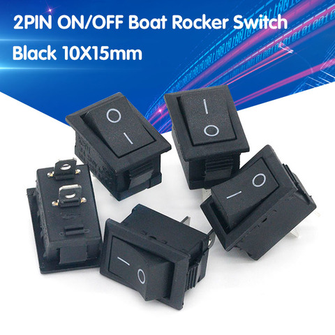 10pcs/lot 10*15mm SPST 2PIN ON/OFF G130 Boat Rocker Switch 3A/250V Car Dash Dashboard Truck RV ATV Home ► Photo 1/6