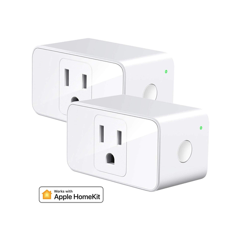 meross Apple HomeKit Smart Wi-Fi Plug, Works with Apple Siri, Amazon Alexa, Google Assistant and SmartThings (2 Pack) ► Photo 1/6