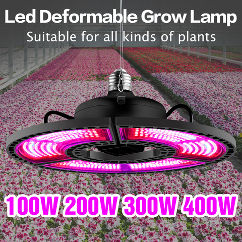 Greenhouse E27 Full Spectrum Plant Grow Led Light 400W Powerful E26 LED Lamp For Seeds Hydro Flower Veg Indoor Garden Phyto Grow ► Photo 1/6