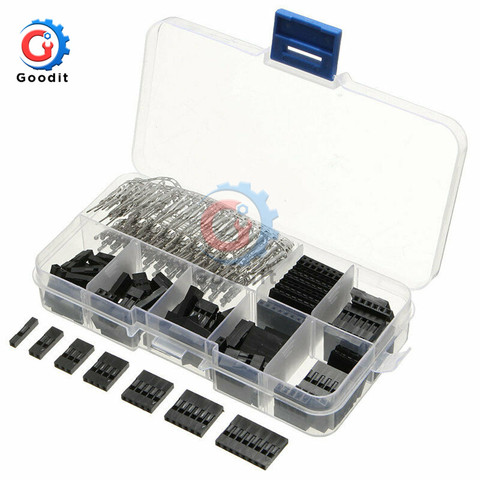310Pcs/set 2.54mm Male+Female Dupont Wire Jumper Line Cable 1/2/3/4/5/6/8 Pin Header Connector Housing Electronic DIY Kit ► Photo 1/6