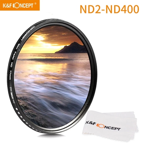 K&F CONCEPT 52MM 55MM 58MM 62MM 67MM 72MM 77MM Slim Fader Variable ND Lens Filter Adjustable ND2 to ND400 Neutral Density ► Photo 1/6