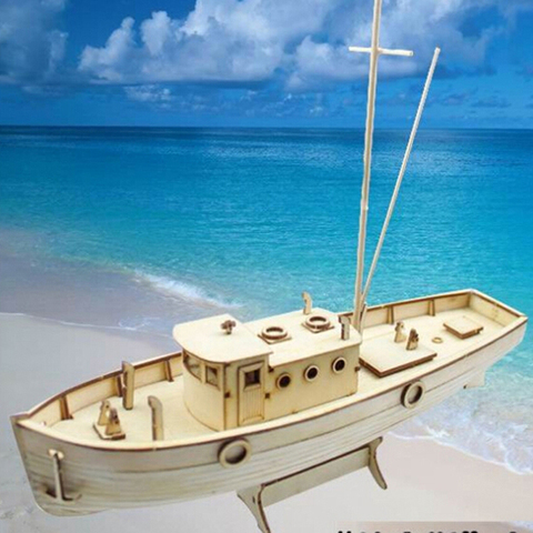 1/30 Nurkse Assembly Wooden Sailboat DIY Wooden Kit Puzzle Toy Sailing Model Ship Gift for Children and Adult ► Photo 1/6