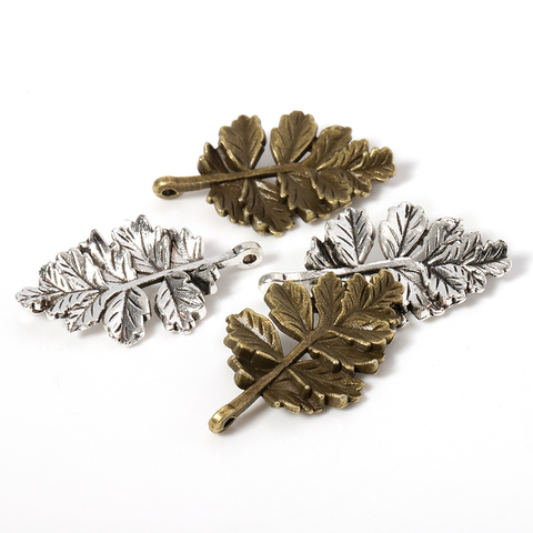 10pcs 20x31mm Antique Bronze Maple leaf connection Charm Pendant for Diy Necklace Jewelry Making Handmade Craft Wholesale ► Photo 1/6