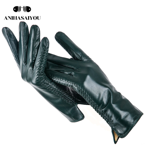 Simple leather gloves women,colored genuine women's leather gloves,women's genuine leather gloves,sheepskin women's gloves -2225 ► Photo 1/6