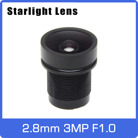 Super Starlight Lens Aperture F1.0 Wide Angle 2.8mm 3MP For SONY IMX290/291/307/327 Ultra Low Light  AHD IP Camera Free Shipping ► Photo 1/6