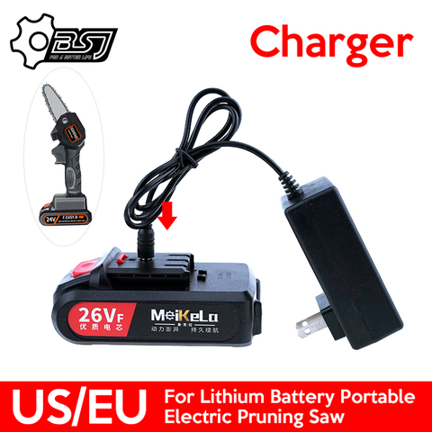 Charger for 24V Lithium Battery Portable Electric Pruning Saw Rechargeable Electric Saws Woodworking by US/EU ► Photo 1/6