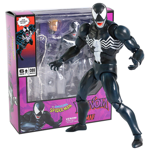 New Hot Venom Mafex 088 Comic Version Spiderman Action Figure Model collect Toy Christmas Gift for Kids ► Photo 1/6