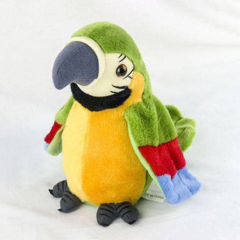 Cute Talking Parrot Toy Electric Talking Parrot Stuffed Plush Toy Bird Repeat What You Say Children Kids Baby Birthday Gifts ► Photo 1/6