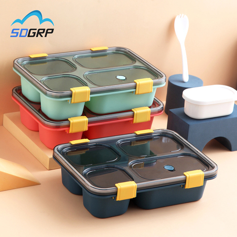 1300ml/850ml Healthy Plastic Lunch Box Snap Leak-Proof Microwave Dinnerware Bento Box Adults Kid Food Storage Container Lunchbox ► Photo 1/6