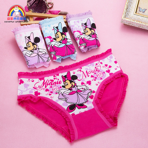 Girls Cartoon Briefs Modal Underwear Minnie Mouse Printing Panties Kids Brief Panties Soft Underpants Cute Florals Cutton Boxers ► Photo 1/6
