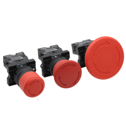 1PCS Red Mushroom Emergency Stop Switch XB2-ES542 XB2-ES442 XB2-ES642 22mm NC N/C Push Button Switch 600V 10A ► Photo 1/6