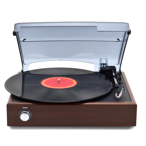 Desktop LP retro vinyl record player, antique gramophone, American home Bluetooth speaker, revolutions: 33/45/78 ► Photo 1/6