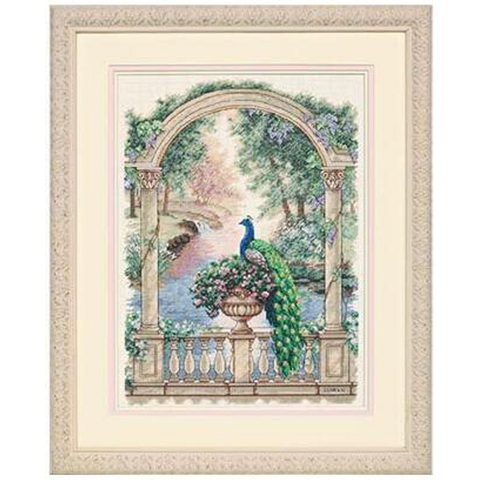 Amishop Gold Collection Counted Cross Stitch Kit Majestic Peacock Animal and Flower dim 35110 ► Photo 1/5