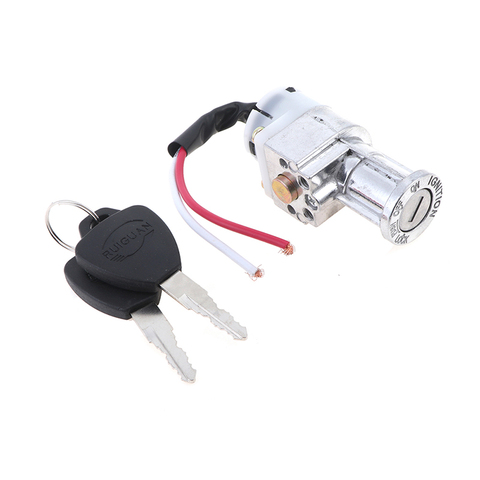 1PC New Universal Battery Chager Mini Lock with 2 keys For Motorcycle Electric Bike Scooter E-bike Electric Lock ► Photo 1/6