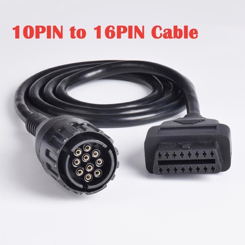 10Pin To 16Pin OBD2 for BMW ICOM D Cable ICOM-D Motorcycles Motobikes 10 Pin Adaptor OBDII Diagnostic Cable I-COM A2 Tool Cables ► Photo 1/1