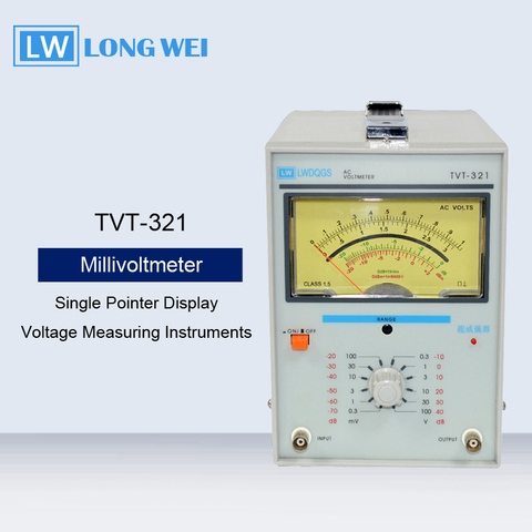 TVT-321 Single Needle Single Channel Millivoltmeter Voltage Measuring Instruments AC Voltmeter Measure Frequency 5Hz-1MHz ► Photo 1/6