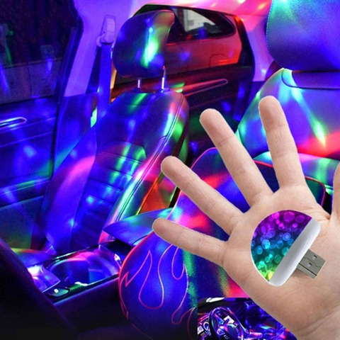 Mini USB LED Car Light Auto Interior Atmosphere Light Decorative Lamp  Emergency Lighting PC Auto Colorful Light Car Accessory