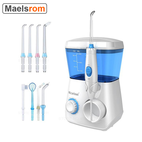 Nicefeel Electric Oral Irrigator Water Flosser Dental Jet Teeth Cleaner Hydro Jet With 600ml Water Tank & 7 Nozzles ► Photo 1/6