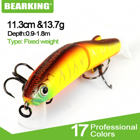 Bearking 1PC 113mm 13.7g  Hard Fishing Lure Crank Bait 0.9-1.8m Lake River Fishing Wobblers Carp Fishing Baits						 ► Photo 1/5