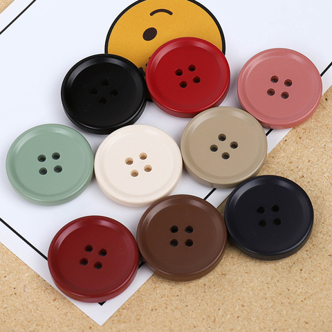 New 6pcs Resin 4 holes Buttons Sewing accessories Size Complete for clothing Decorative Plastic Buttons Handmade DIY ► Photo 1/6