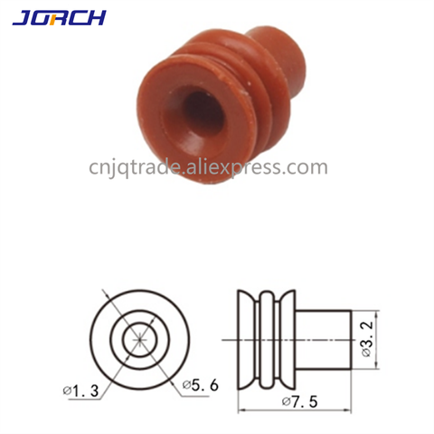 100pcs Sealed waterproof  5.6mm  automotive plug silicone rubber seal wire seals for auto connector ► Photo 1/1