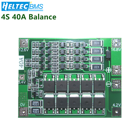 Upgrade 4S 40A Li-ion Lithium Battery 18650 Charger PCB BMS Protection Board with Balance For Drill Motor 14.8V 16.8V Lipo Cell ► Photo 1/6