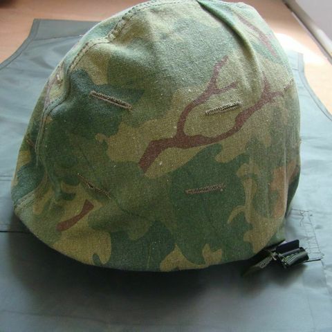 tomwang2012. VIETNAM WAR US ARMY M1 HELMET COVER MITCHELL CAMOUFLAGE REVERSIBLE SPLINTER ► Photo 1/3