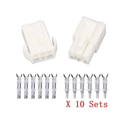 10 Sets/Kits EL-6P Small tamiya Electronic connector 4.5mm spacing,EL4.5 6P Multipole Connectors Male and Female Plug + terminal ► Photo 1/1