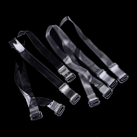 3 Pairs /set Metal Buckle Bra Straps Belt Women's Elastic Transparent Silicone Bra Straps Adjustable Intimates Accessories ► Photo 1/6