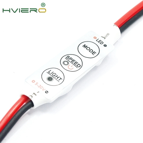 3Keys Single Color LED Light Mini Dimmer Controller for 2835 5050 LED Strip DC 5-30V Flexible Led Strip Holiday Lighting 2Pink ► Photo 1/6