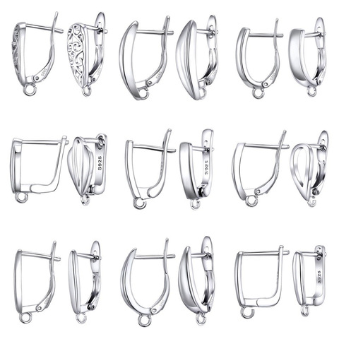 DIY Fine Jewelry Material Supplies Handmade Earwire 925 Sterling Silver Earring Hook Accessories for Women Earrings Making ► Photo 1/6