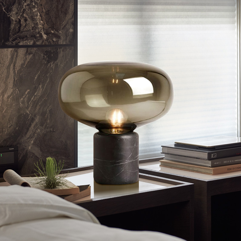 Nordic Post Modern Glass Shade Table/ Desk Lamp E27 Light Gold Finish Reading 