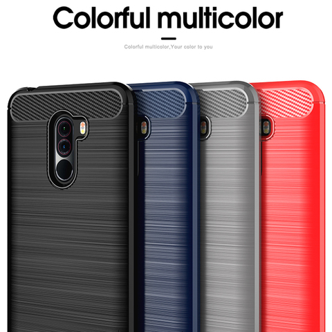 For Pocophone F1 Case Carbon Fiber Cover 360Full Protection Phone Case For Xiaomi Poco Phone Pocofone F1 Cover Shockproof Bumper ► Photo 1/6