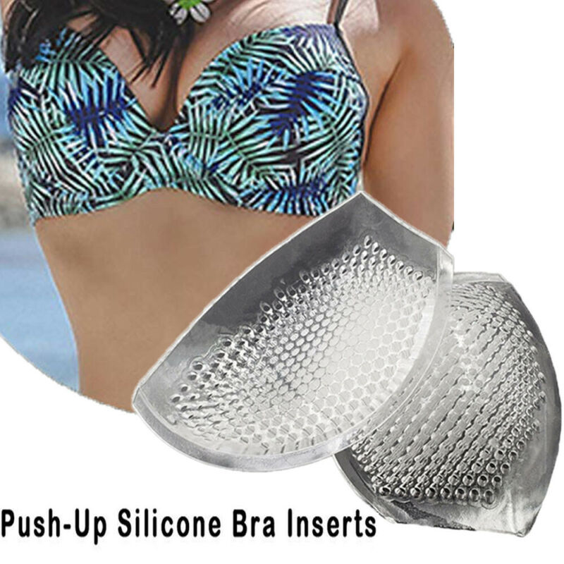Bra Inserts Silicone Breast Enhancers Push-up Pad For Women 1 Pair Soft Reusable