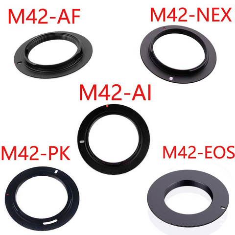 For M42-EOS M42-AI M42-AF M42-PK M42-NEX Aluminum M42 Screw Mount Lens Adapter For Canon Nikon Sony pentax camera lens ► Photo 1/6