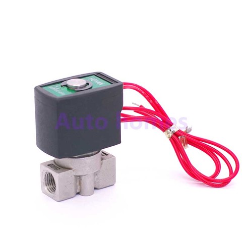 Normally Close 2 Way direct actuated mini Stainless steel water solenoid valve NC 1/8