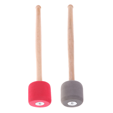 Bass Drum Mallet Stick Foam Mallet Percussion with Wood Handle for Drummer Bands Musical Playing Length 33cm ► Photo 1/6