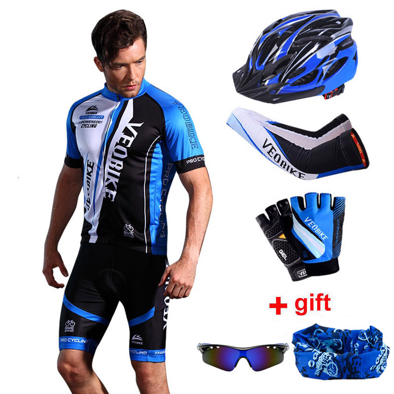 New Summer Team Cycling Jersey Set Men Mountain Bike Clothing Suit Bicycle Wear