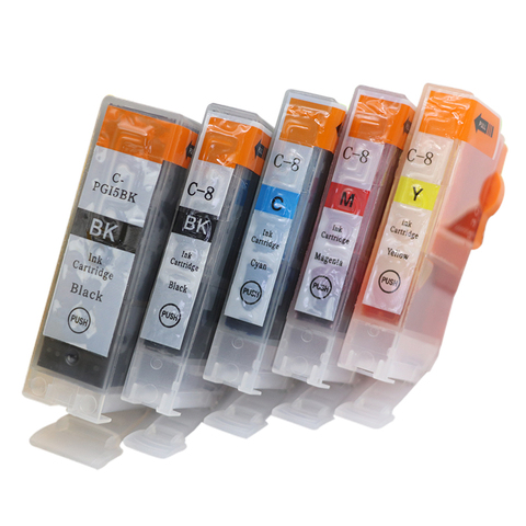 NEW Compatible Ink Cartridges PGI-5 CLI-8 PGI5 CLI8 for Canon PIXMA iP4200 iP4300 iP4500 MP500 iP5200 MP530 MP600 MP610 MP800 ► Photo 1/6